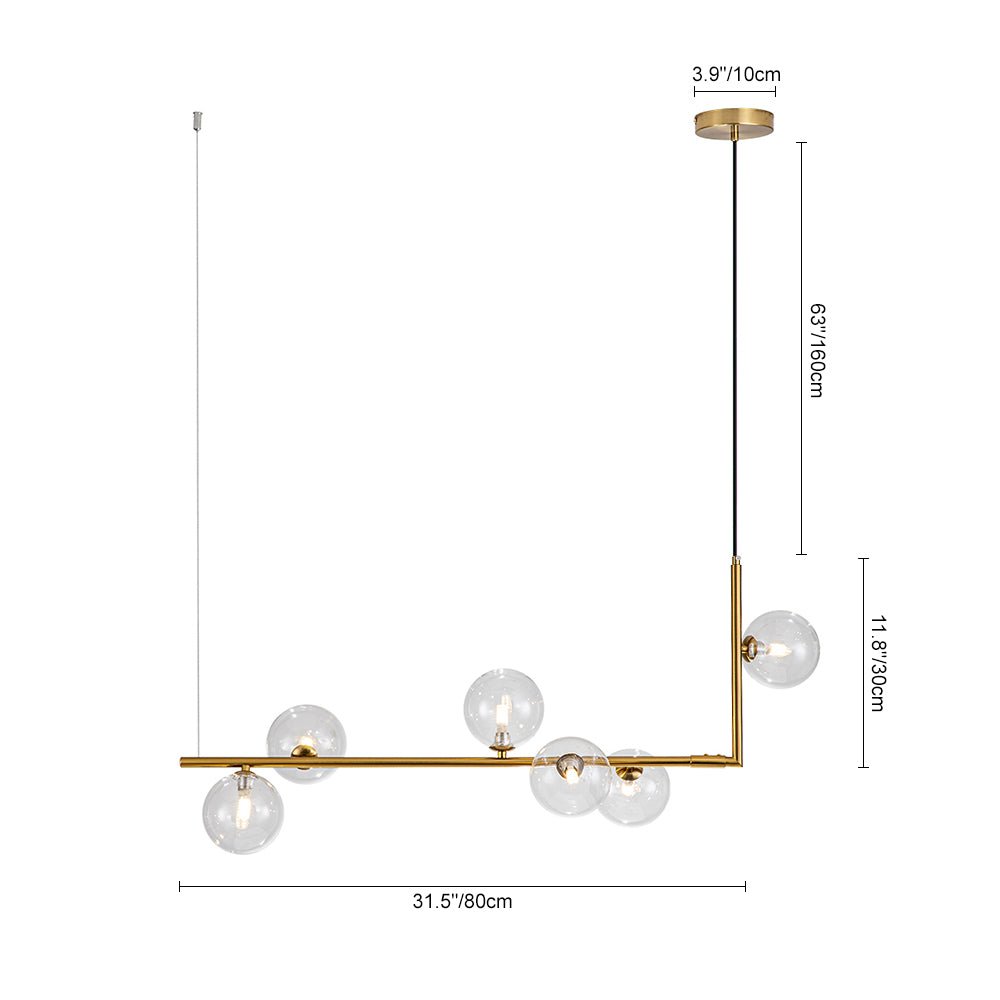 Pendantlightie-Modern Minimalist 6 Lights Linear Lighting-Chandeliers-Brass-