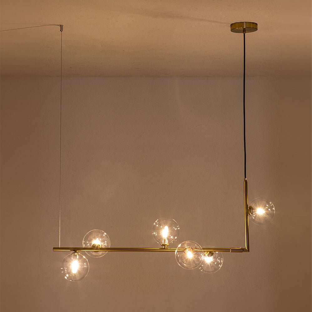 Pendantlightie-Modern Minimalist 6 Lights Linear Lighting-Chandeliers-Brass-