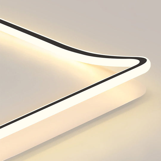 Pendantlightie-Modern Minimalist Flush Mount Square Led Ceiling Light-Flush Mount-White-Warm White Light