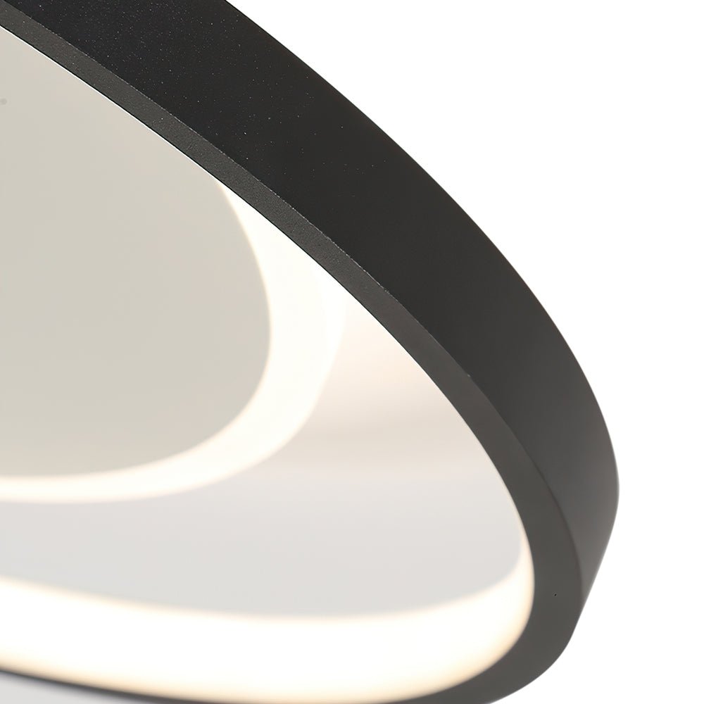 Pendantlightie-Modern Slim Double Ring Round Led Ceiling Light-Flush Mount-Cool White Light-White