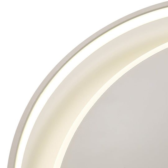 Pendantlightie-Modern Slim Double Ring Round Led Ceiling Light-Flush Mount-Cool White Light-White