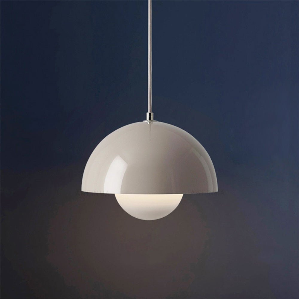 Pendantlightie-Nordic 1-Light Danish Design Flower Mushroom Pendant Light For Kitchen-Pendants-Black-