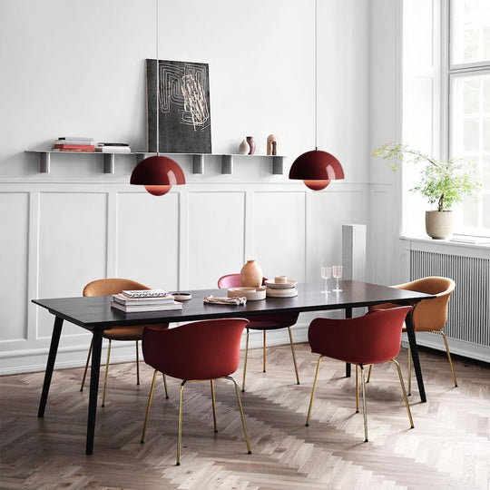 Pendantlightie-Nordic 1-Light Danish Design Flower Mushroom Pendant Light For Kitchen-Pendants-Red-