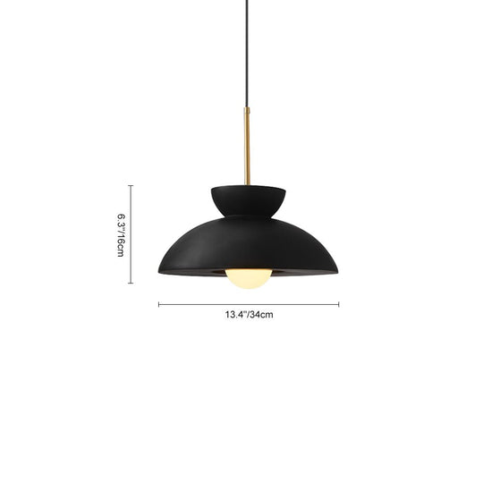 Pendantlightie-Nordic 1-Light Resin Dome Pendant For Kitchen Island-Pendants-Green-