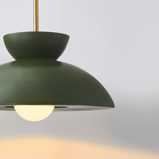 Pendantlightie-Nordic 1-Light Resin Dome Pendant For Kitchen Island-Pendants-Green-