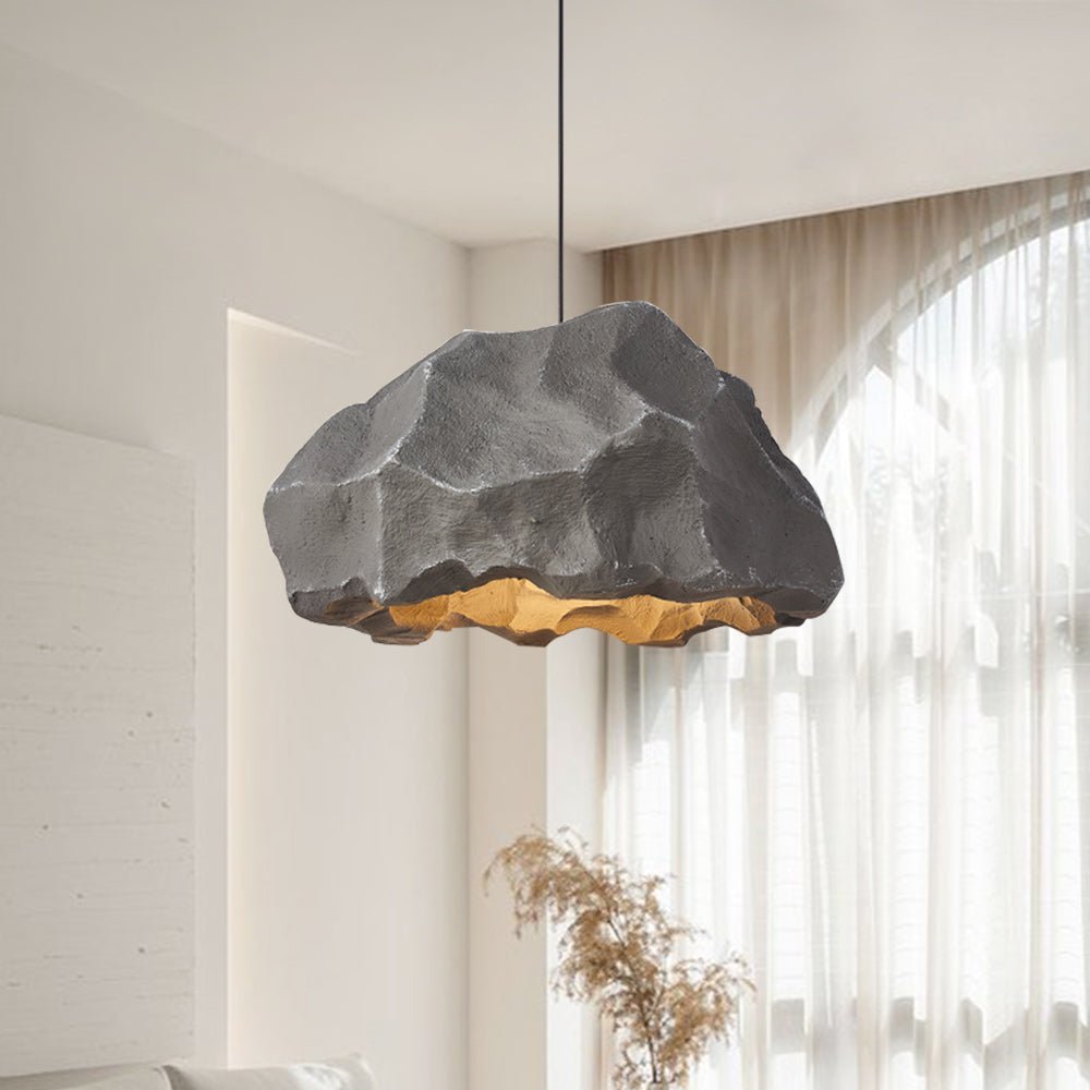 Pendantlightie-Nordic 1-Light Rock Shape Pendant Light-Pendants-Gray-