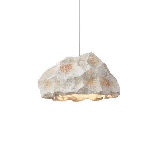 Pendantlightie-Nordic 1-Light Rock Shape Pendant Light-Pendants-White-