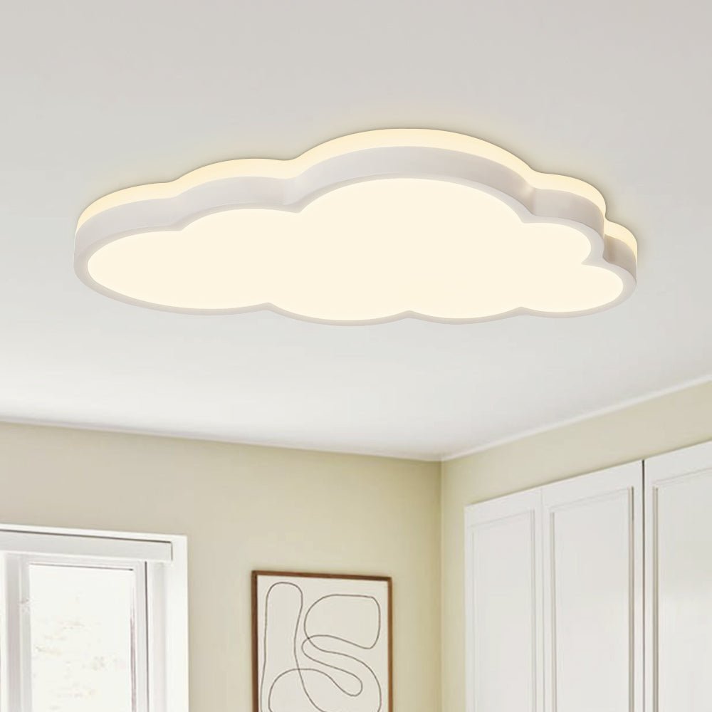Pendantlightie-Nordic Dimmable Cloud Shape Led Ceiling Light-Flush Mount--