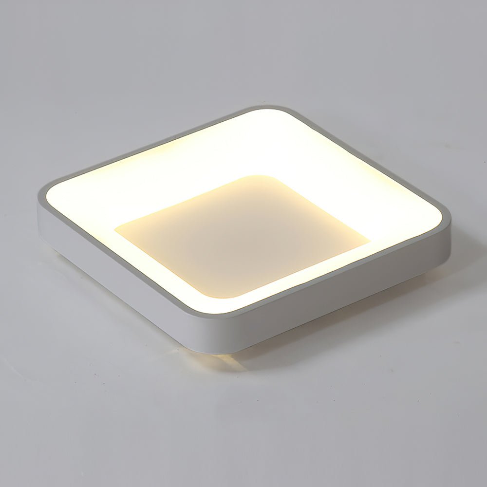 Pendantlightie-Nordic Flat Square Led Ceiling Light-Flush Mount-Warm White Light-
