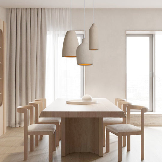 Pendantlightie-Nordic Geometric Column Vase Shaped Pendant Light For Dining Room-Pendants-3Lt-