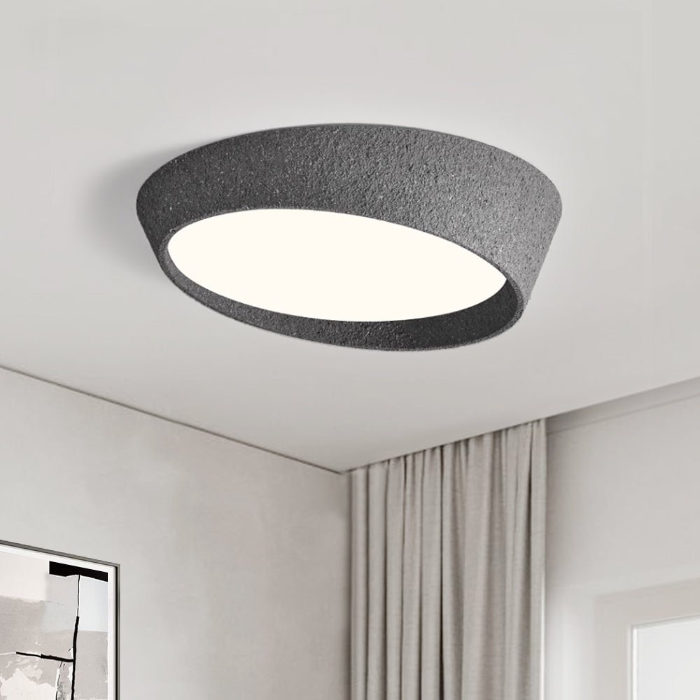 Pendantlightie-Nordic Led Half Moon Shaped Flush Ceiling Light For Living Room-Flush Mount-Black-Warm White Light
