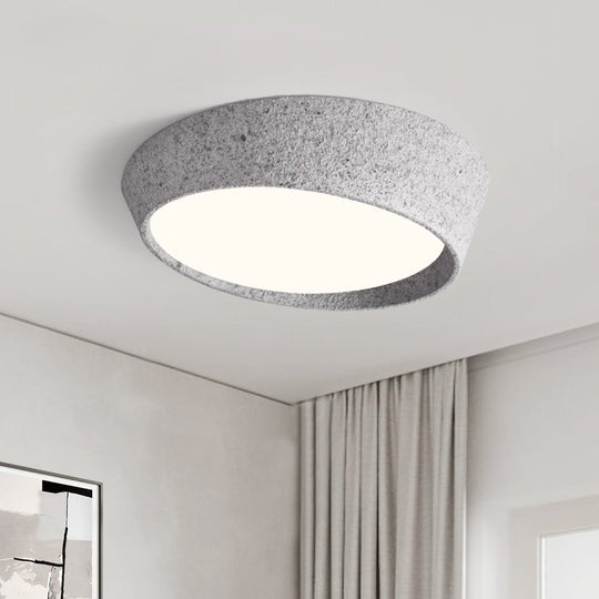 Pendantlightie-Nordic Led Half Moon Shaped Flush Ceiling Light For Living Room-Flush Mount-Gray-Warm White Light