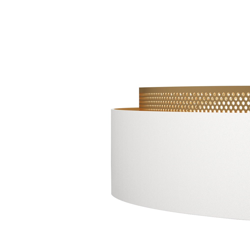 Pendantlightie-Nordic Minimalist Hollow Design Round Led Ceiling Light-Flush Mount-Black-Warm White Light