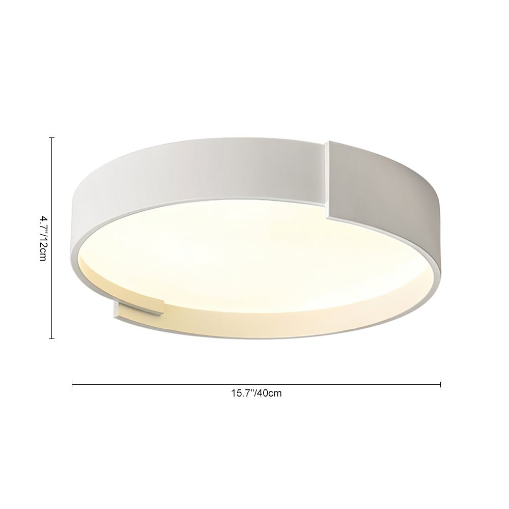 Pendantlightie-Nordic Simplicity Round Led Ceiling Light For Bedroom Living Room-Flush Mount-Cool White Light-Gray