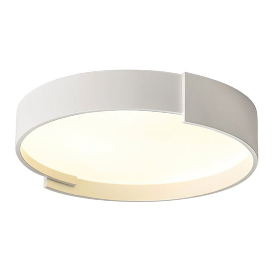 Pendantlightie-Nordic Simplicity Round Led Ceiling Light For Bedroom Living Room-Flush Mount-Cool White Light-Gray