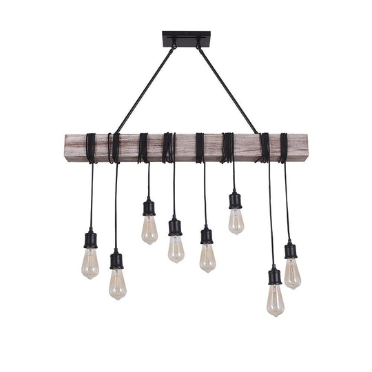 PendantLightie-Rustic Wooden Farmhouse Light Fixtures-Chandeliers--