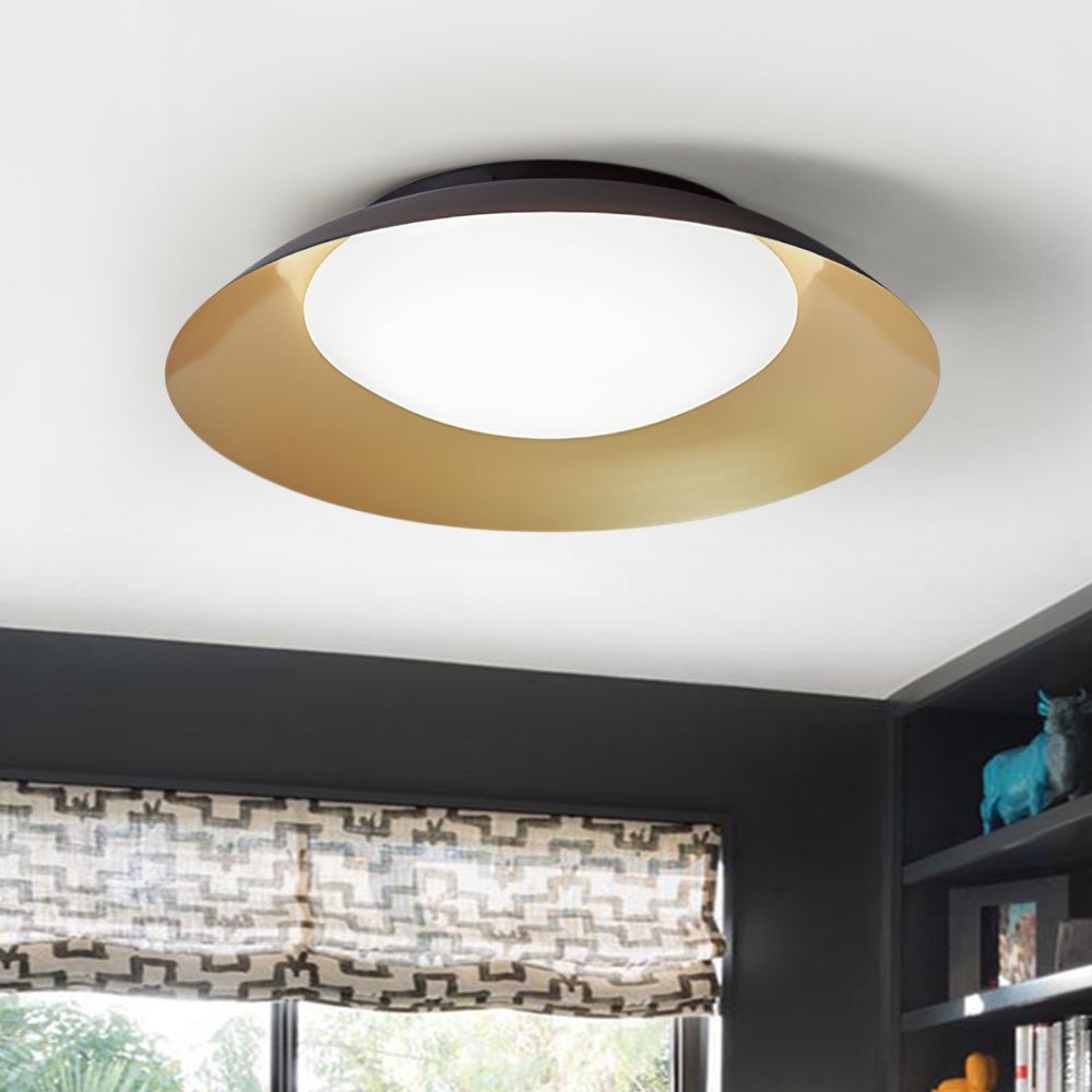 Pendantlightie-Simple Bowl Led Flush Mount Ceiling Light With Acrylic Diffuser-Flush Mount-Cool White Light-