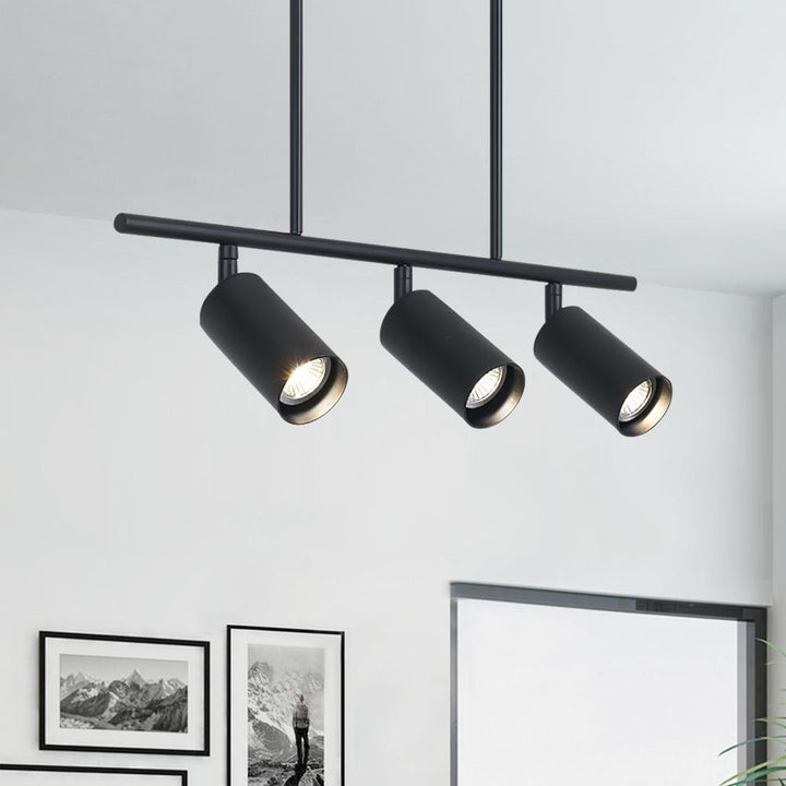 Three Lights Linear Kitchen Pendant Track Lighting, Bar Pendant Light