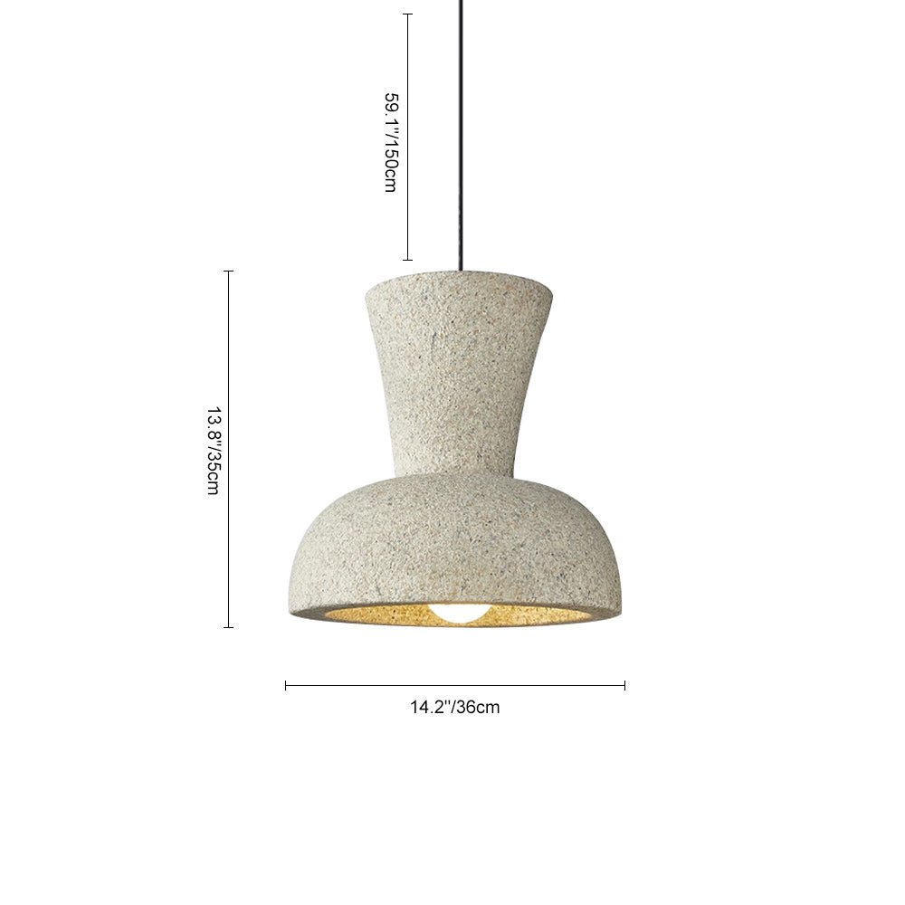 Pendantlightie-Wabi Sabi 1-Light Geometric Bell Pendant For Dining Table-Pendants-Red-