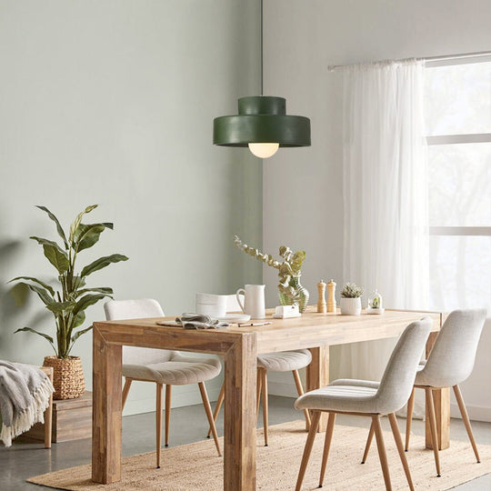 Pendantlightie-Wabi Sabi 1-Light Resin Cylindrical Pendant For Dining Room Bedside-Pendants-Green-