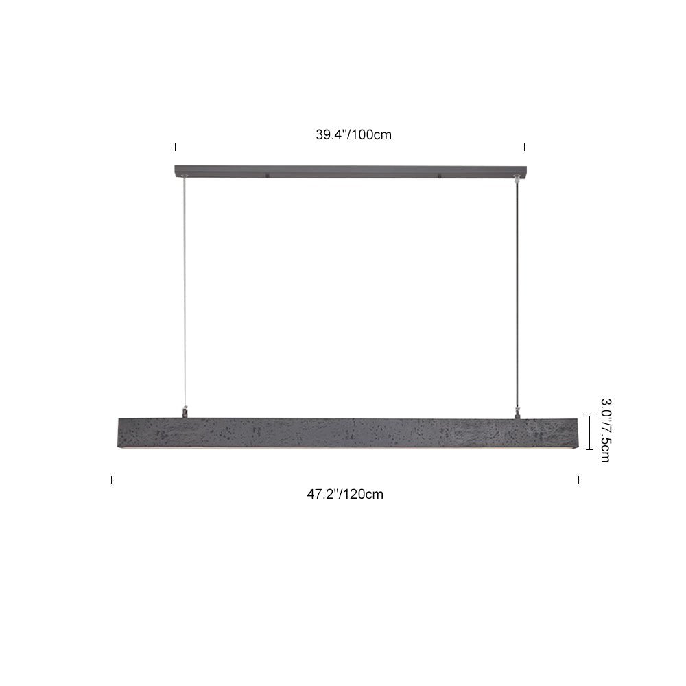 Pendantlightie-Wabi Sabi Linear Resin Long Led Pendant Light-Pendants-White-35.4 in (90 cm)